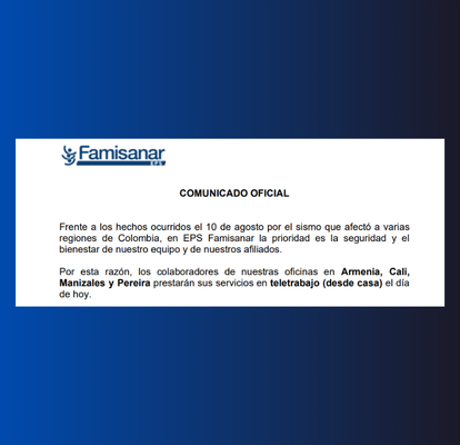 comunicado oficial