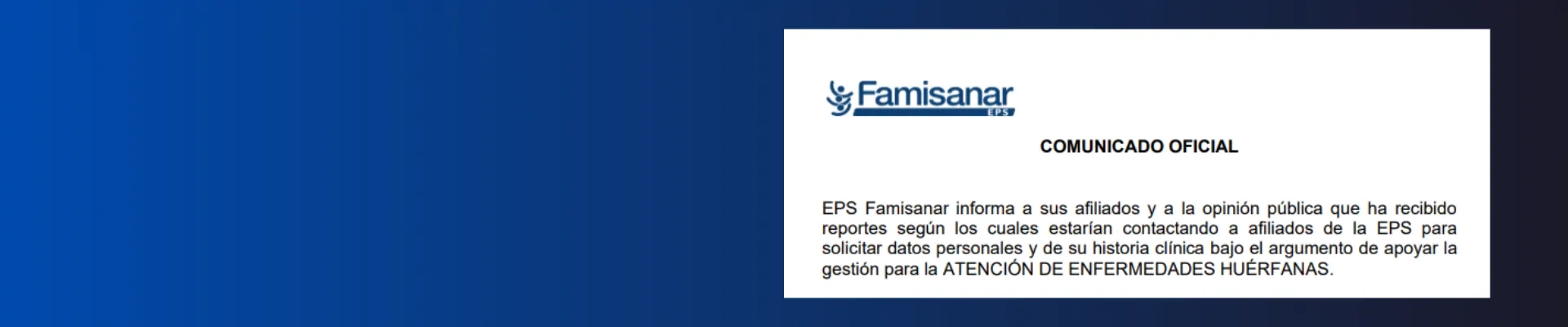 BANNER ENFERMEDADES HUERFANAS